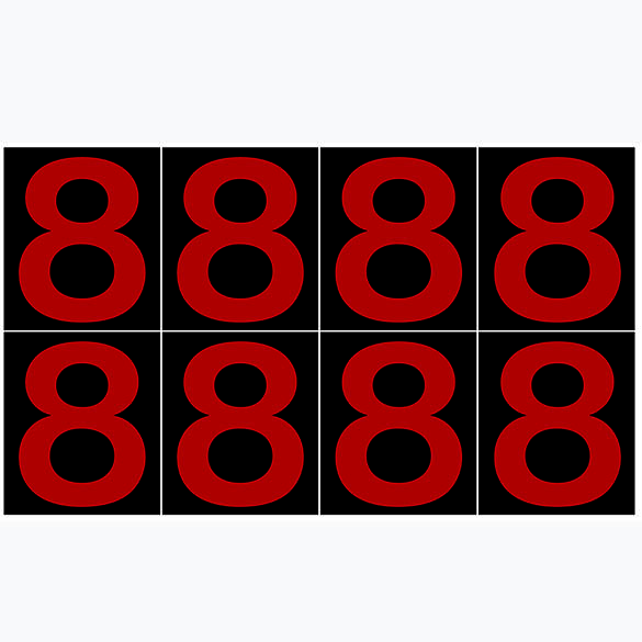 6 INCH NUMBER 8 RED ON WHITE JPEG-585x585
